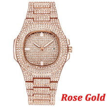 Load image into Gallery viewer, TOPGRILLZ Brand Iced Out Watch Quartz Gold