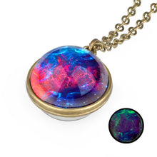 Load image into Gallery viewer, Nebula Galaxy Double Sided Pendant Necklace Glass